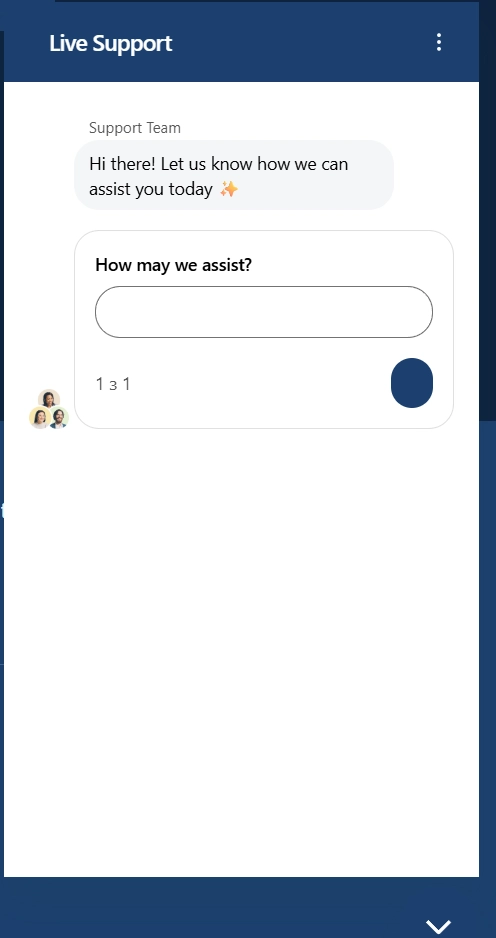 Betmac Casino live support chat window with help message